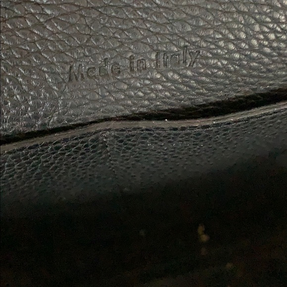 Celine small tri fold black leather hand bag ties - Picture 8 of 11